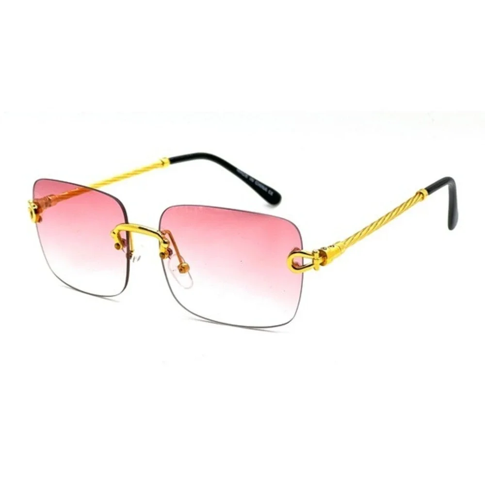 Pink Sunglasses Fashion Women Trendy Sun Glasses Retro Luxury UV400 Protect 2026